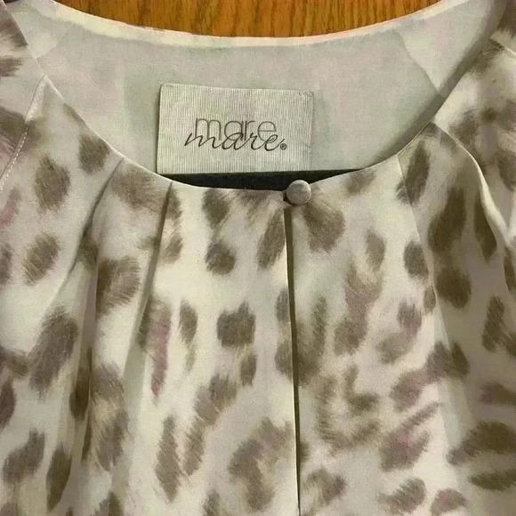 ANTHROPOLOGIE— Cheetah Dress Ruffle Bottom Mare Mare Dress: M - Picture 10 of 10